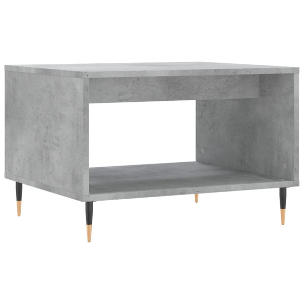 Mesa de centro madera de ingeniería gris hormigón 60x50x40 cm M 2