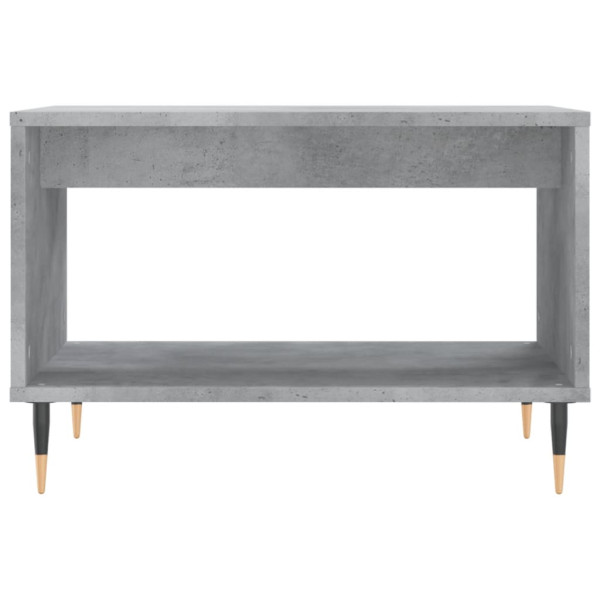 Mesa de centro madera de ingeniería gris hormigón 60x50x40 cm M 4