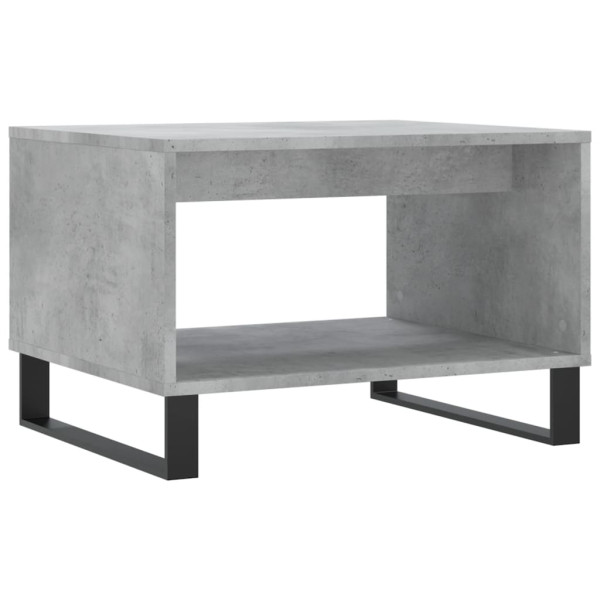 Mesa de centro madera de ingeniería gris hormigón 60x50x40 cm M 2