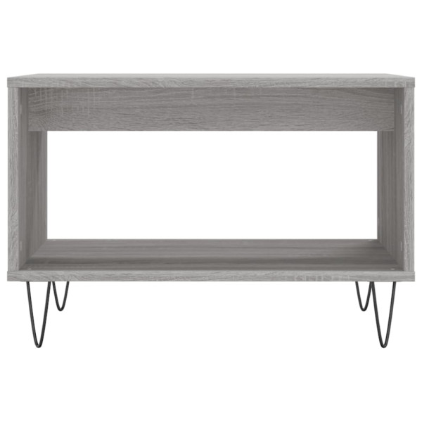 Mesa de centro madera de ingeniería gris Sonoma 60x50x40 cm M 4