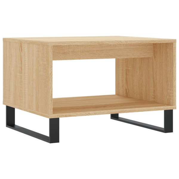 Mesa de centro madera de ingeniería roble Sonoma 60x50x40 cm M 2
