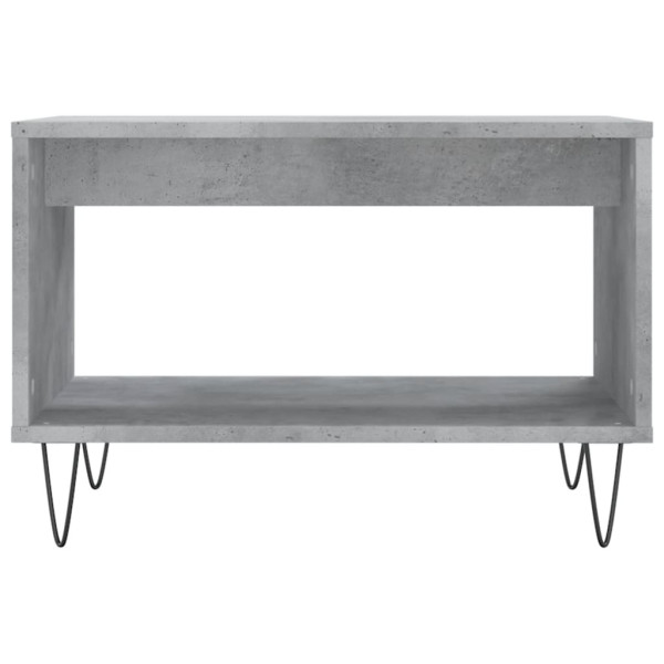 Mesa de centro madera de ingeniería gris hormigón 60x50x40 cm M 4