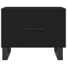 Mesa de centro madera contrachapada negro 50x50x40 cm 5