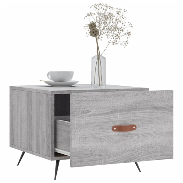 Mesa de centro 50x50x40 cm derivados madeira sonoma cinza M 4