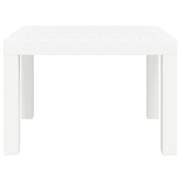 Mesa de jardim 59x47x40 cm PP branco M 3