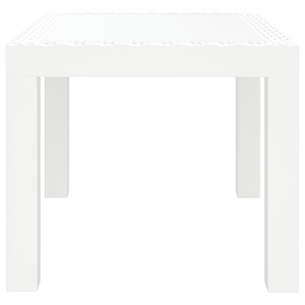 Mesa de jardim 59x47x40 cm PP branco M 4