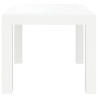 Mesa de jardim 59x47x40 cm PP branco 4