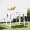 Mesa de camping con aspecto de madera PP blanco 79x56x64 cm 1
