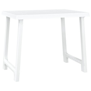 Mesa de camping con aspecto de madera PP blanco 79x56x64 cm H