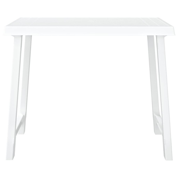 Mesa de campismo 79x56x64 cm PP aspeto madeira branco M 3