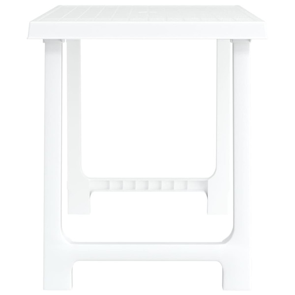 Mesa de campismo 79x56x64 cm PP aspeto madeira branco M 4