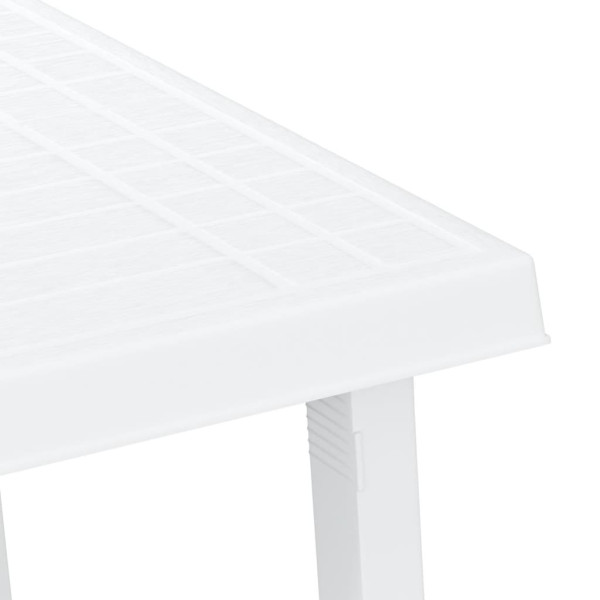 Mesa de camping con aspecto de madera PP blanco 79x56x64 cm M 5