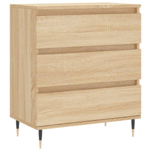 Aparador de madera contrachapada roble Sonoma 60x35x70 cm H