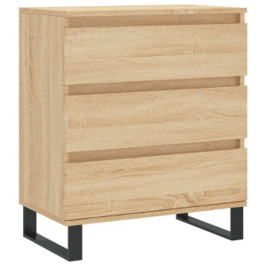 Aparador de madera contrachapada roble Sonoma 60x35x70 cm H
