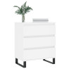 Aparador de madera contrachapada blanco 60x35x70 cm 3