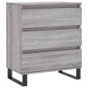 Aparador de madera contrachapada gris Sonoma 60x35x70 cm 2