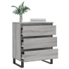 Aparador de madera contrachapada gris Sonoma 60x35x70 cm 4