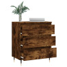 Aparador madera contrachapada color roble ahumado 60x35x70 cm 4