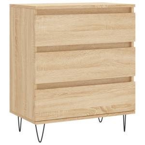 Aparador de madera contrachapada roble Sonoma 60x35x70 cm H