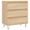 Aparador de madera contrachapada roble Sonoma 60x35x70 cm 2