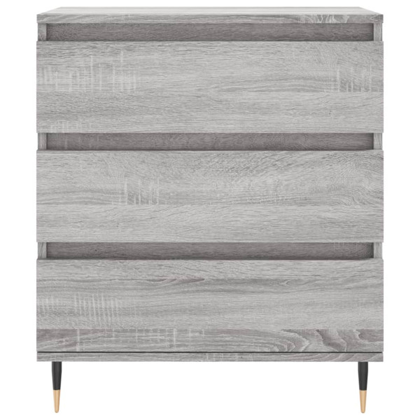 Aparador de madera contrachapada gris Sonoma 60x35x70 cm M 5
