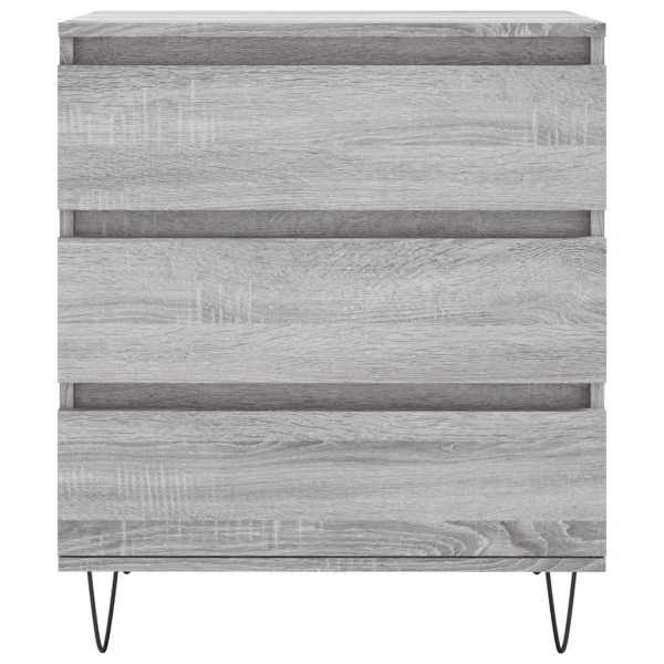 Aparador de madera contrachapada gris Sonoma 60x35x70 cm M 5