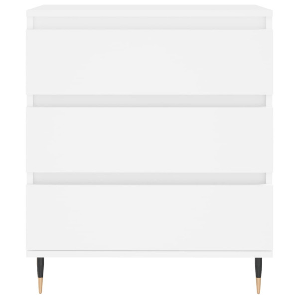 Aparador de madera contrachapada blanco 60x35x70 cm M 5