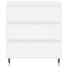 Aparador de madera contrachapada blanco 60x35x70 cm 5