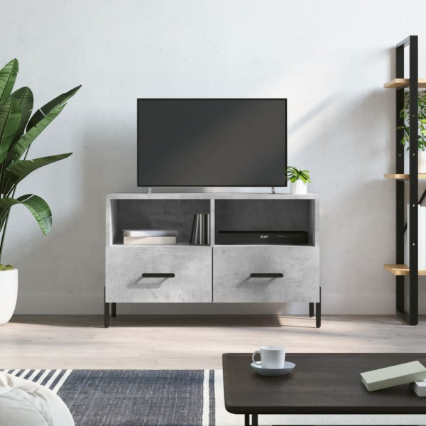 Mueble para TV madera contrachapada gris hormigón 80x36x50 cm D