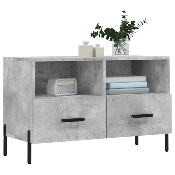 Mueble para TV madera contrachapada gris hormigón 80x36x50 cm M 3