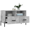Mueble para TV madera contrachapada gris hormigón 80x36x50 cm 4