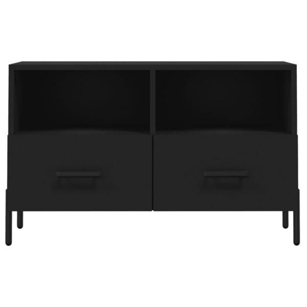 Mueble para TV madera contrachapada negro 80x36x50 cm M 5