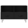 Mueble para TV madera contrachapada negro 80x36x50 cm 5