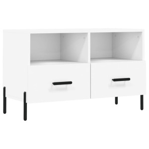 Mueble para TV madera contrachapada blanco 80x36x50 cm H