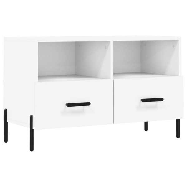 Mueble para TV madera contrachapada blanco 80x36x50 cm M 2