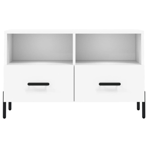 Mueble para TV madera contrachapada blanco 80x36x50 cm M 5