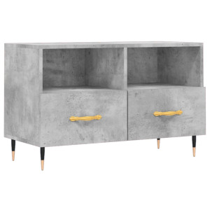 Mueble para TV madera contrachapada gris hormigón 80x36x50 cm H