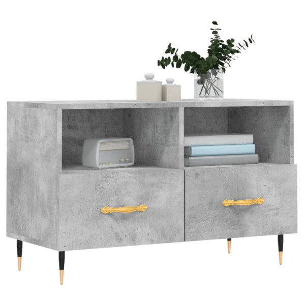 Mueble para TV madera contrachapada gris hormigón 80x36x50 cm M 3
