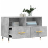 Mueble para TV madera contrachapada gris hormigón 80x36x50 cm 4