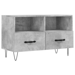 Mueble para TV madera contrachapada gris hormigón 80x36x50 cm H