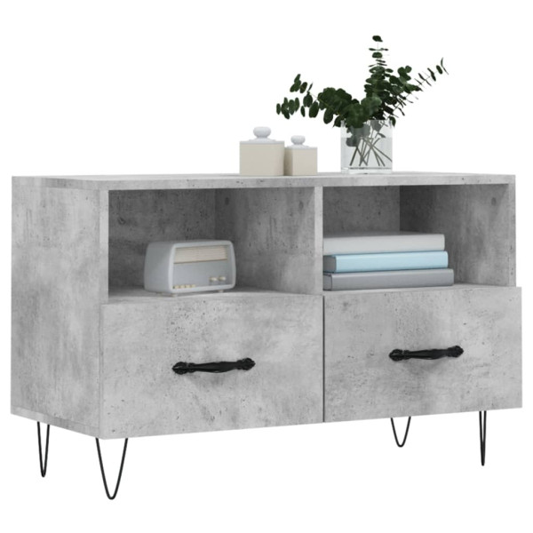 Mueble para TV madera contrachapada gris hormigón 80x36x50 cm M 3