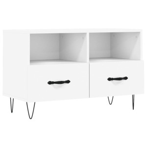 Mueble para TV madera contrachapada blanco 80x36x50 cm H