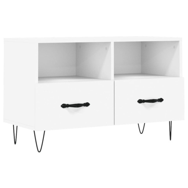 Mueble para TV madera contrachapada blanco 80x36x50 cm M 2