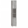 Armario de baño madera contrachapada gris Sonoma 30x30x190 cm 2