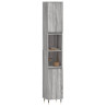 Armario de baño madera contrachapada gris Sonoma 30x30x190 cm 3