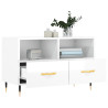 Mueble de TV madera contrachapada blanco brillo 80x36x50 cm 4