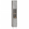 Armario de baño madera contrachapada gris Sonoma 30x30x190 cm 3