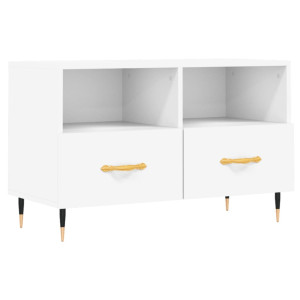 Mueble para TV madera contrachapada blanco 80x36x50 cm H