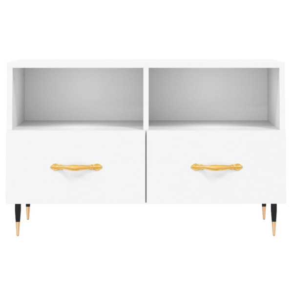 Mueble para TV madera contrachapada blanco 80x36x50 cm M 5