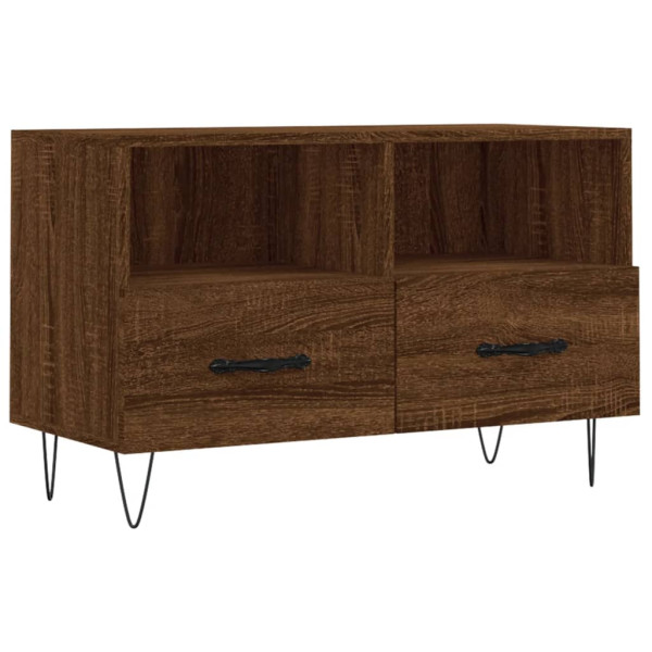 Mueble para TV madera contrachapada roble marrón 80x36x50 cm M 2